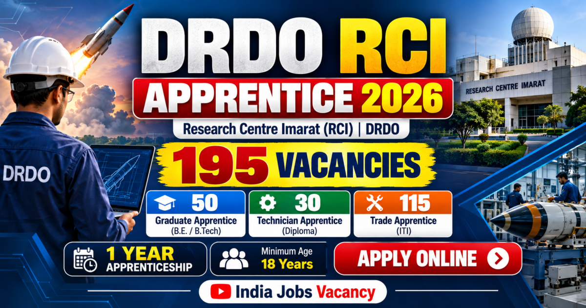 DRDO RCI Apprentice 2026 Recruitment Banner